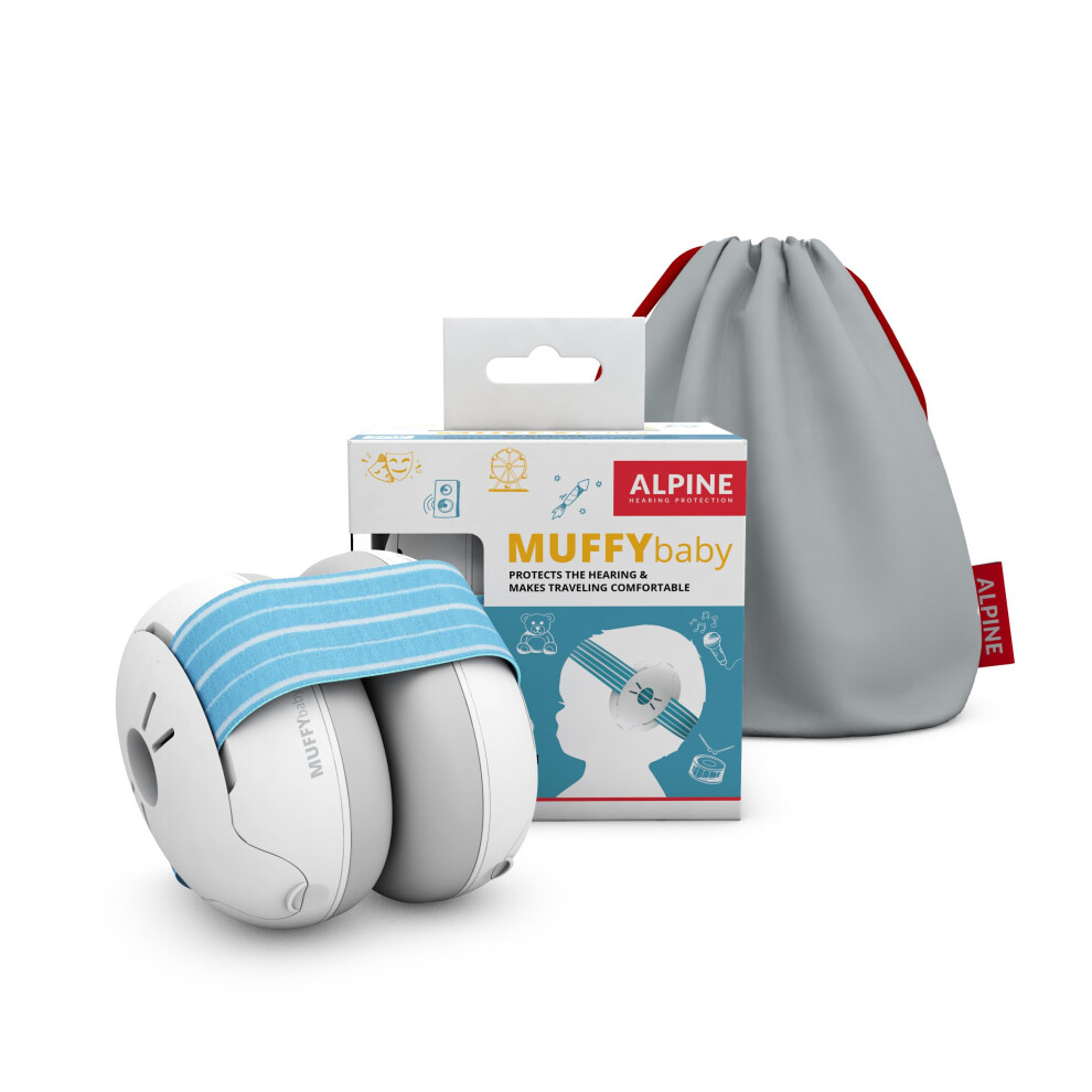 Muffy Baby Ear Defender For Babies And Toddlers Up To 36 Months - Ce & Ukca Certified - Noise Reduction Earmuffs - Comfortable Baby Headphones Unisex Kids Alpine