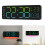 Automatisch dimmen LED-wandklok met datum- en 2