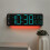 Automatisch dimmen LED-wandklok met datum- en 7