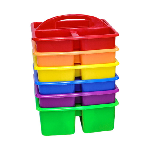 6Pcs Stackable Storage Basket With Handle-6 packs of opp bag p