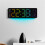 Automatisch dimmen LED-wandklok met datum- en 6