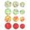 3pcs Elasticated Organic Cotton Beeswaxes Bowl-Watermelon style 2