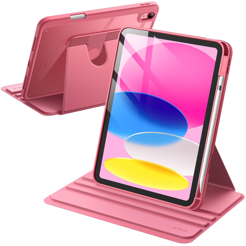 Jetech Rotating Case For Ipad (A16) 11Th/10Th Generation (2025/2022) With Pencil Holder, 360 Degree Rotation Protective Stand Cover Clear Back, Auto 8000002711357