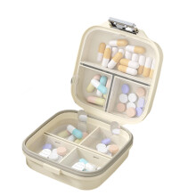 Medicijndoos met 7 compartimenten Duidelijke-creme wit klein