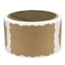 Vellum Jackets 500Pcs Blank Kraft Paper Labels DIY Stickers Adhesive Seal Gift Tags For Jar Vellum Roll