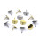 Round Flat Head Thumbtacks Nickel Plated Push Pins-Red 6