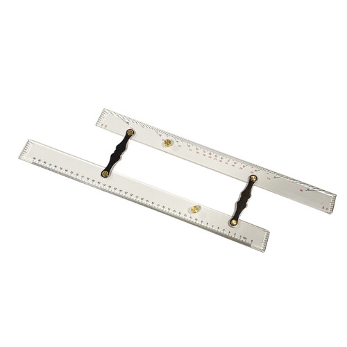 Multipurpose Navigation Drawing Ruler With Metal Arm For