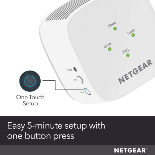 Netgear NETGEAR WiFi Extender Booster, Range Extender, WiFi Repeater - Boost Network Coverage & Increase WiFi Speed To 1.2 Gbps, Easy Setup, Compact Design, 1