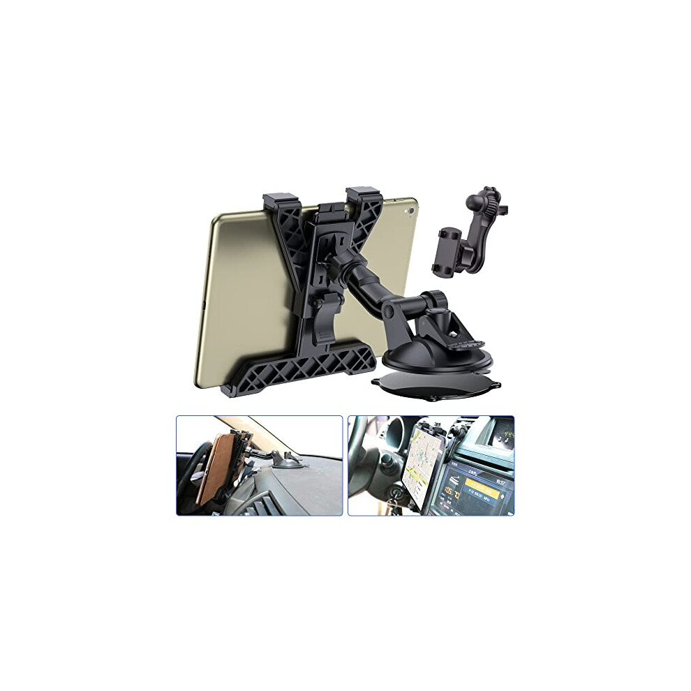 Ohlpro Ipad Holder For Car, 360? Rotating Adjustable Car Tablet Holder, Dashboard Windshield Tablet Car Mount Suction Cup, Car Air Vent Mount For 8000002716925