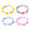 Collier doux et confortable, pompons-Mac M jaune bleu rose 1