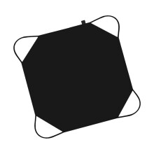 Heat Resistant Mat with Handle Foldable Fireproof Cloth-Black