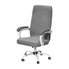 Elastics Silver Foxes Velvets Chair Slipcovers-Dark Gray