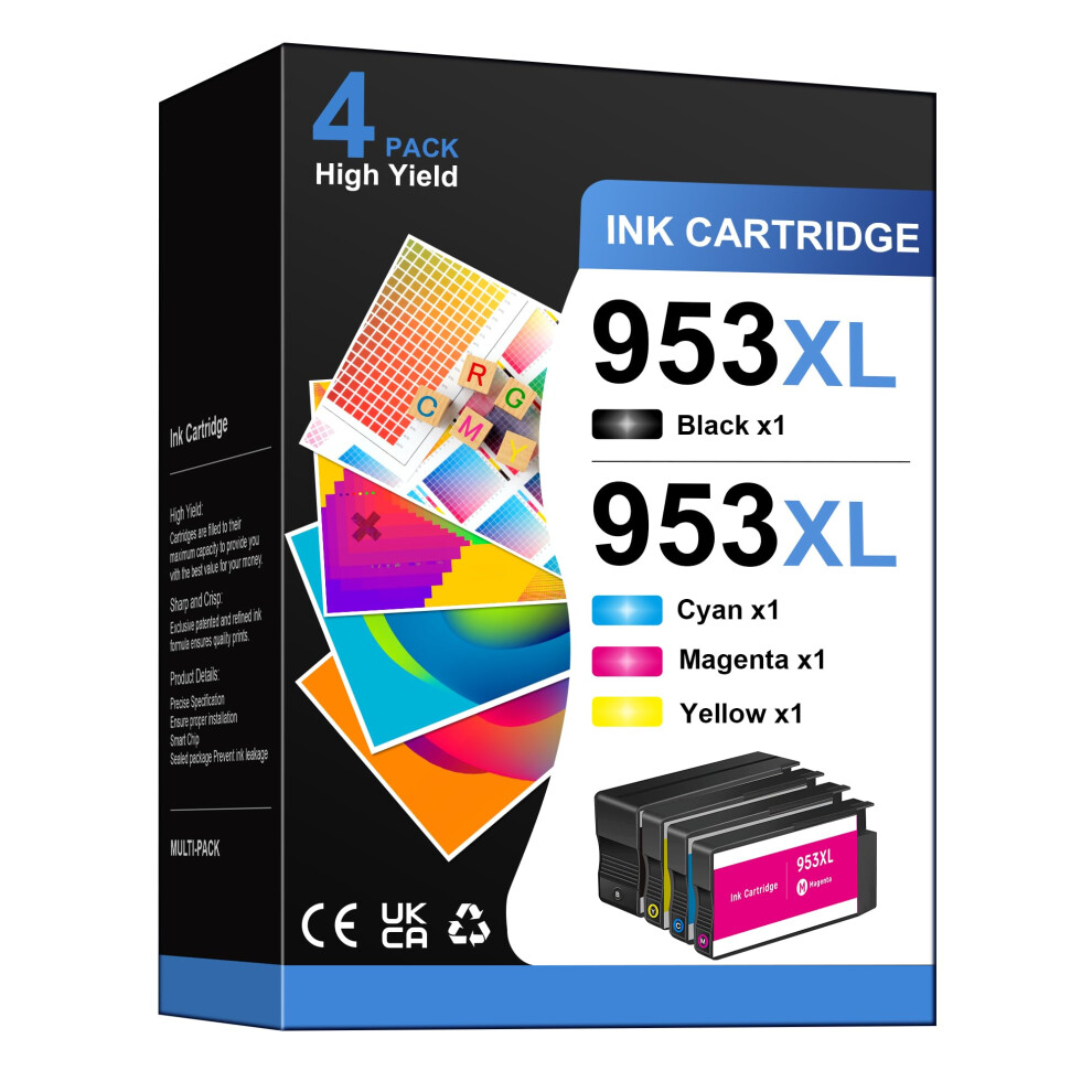 Gureef 953XL Ink Cartridges Multipack For Hp 953 953XL Ink Cartridges For Hp Officejet Pro 7720 7740 8710 8715 8720 8730 8210 8716 8719 7730 8218 8718 8000002713955