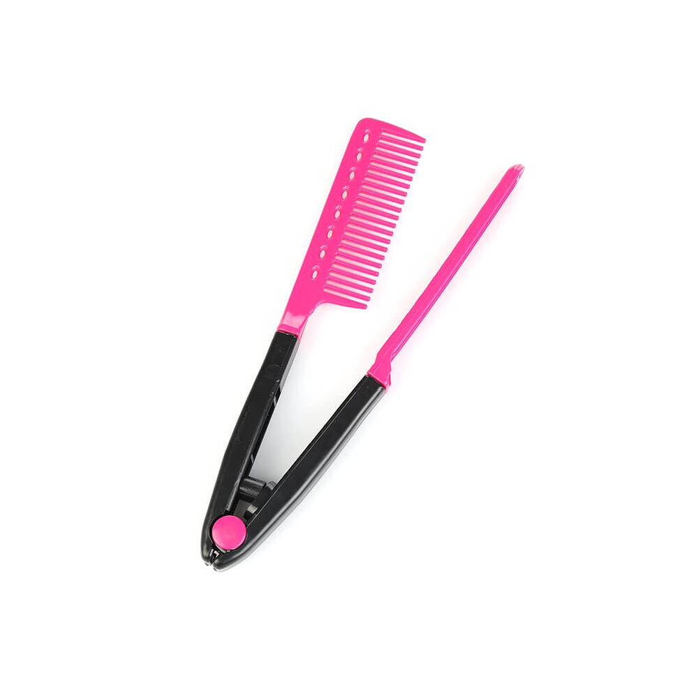 Unisex V Shaped Hair Straightening Comb For Thick Hair, Tangle Styling For Salon And Home Use