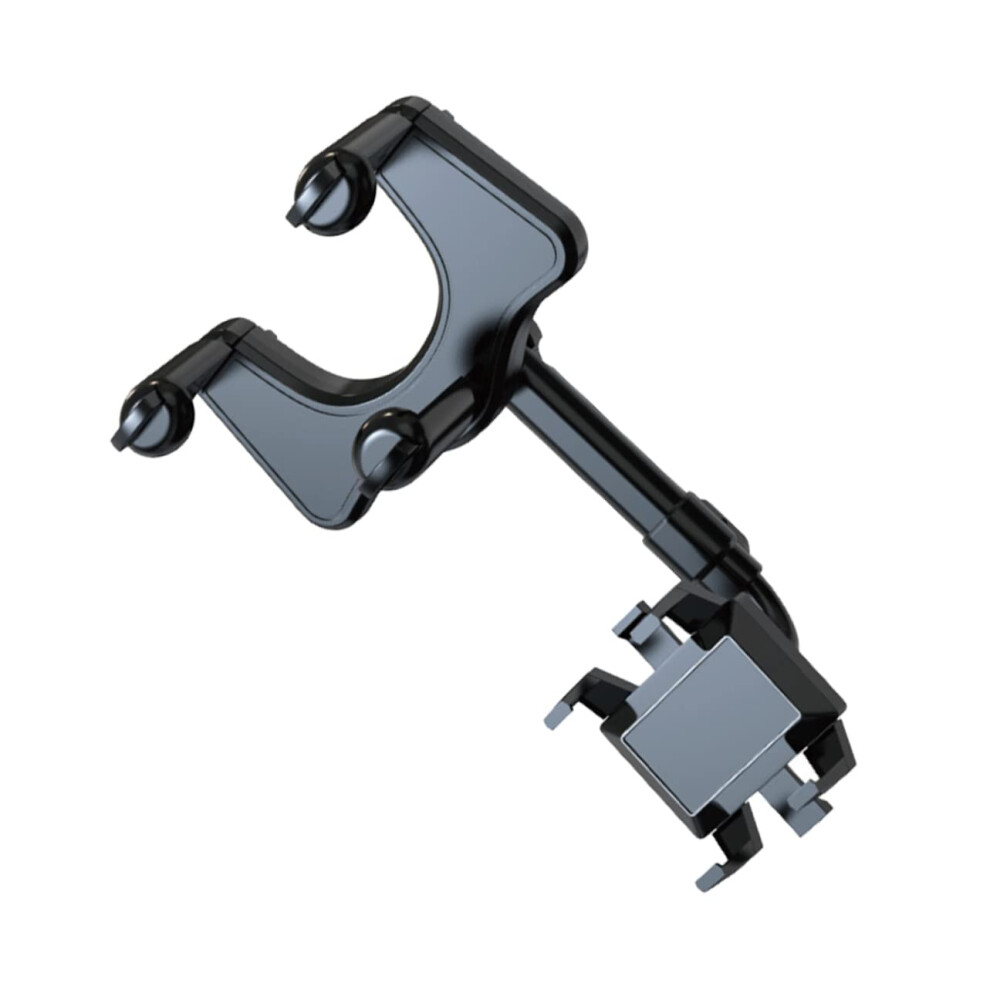 Car Phone Holder Rearview Mirror Mount With 360 Rotation Stable Grip Easy Install For Smartphones 9365049291705