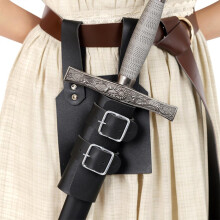 Medieval Leather Dagger Holster Adjustable Black Dagger Case For Costume LARP Rapier Scabbard Holder Pirate Viking
