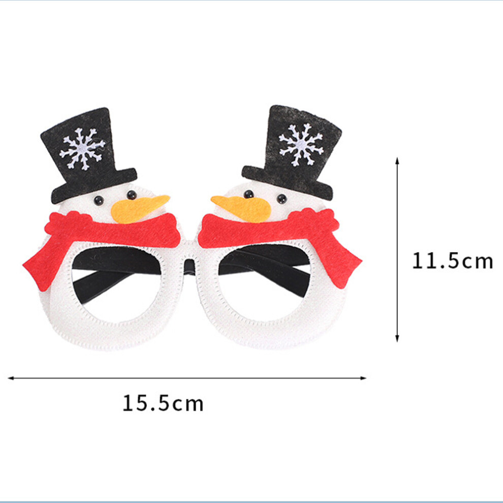 Festive Eye-Catchers, Glittered Glasses Frame for Memorable Christmas Party Accessories, Reusable Decorative Items for Holiday Fun