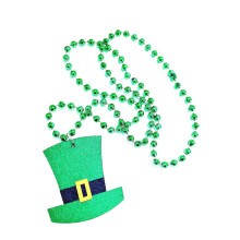 Collier de perles trèfle pour les fêtes, accessoires de la Saint-Patrick, collier de perles vertes à la signification culturelle et au design
