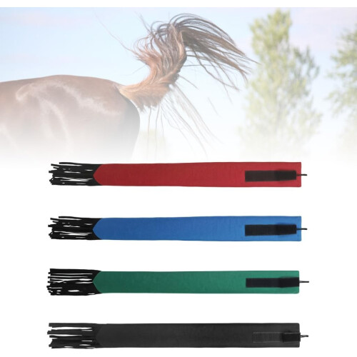 Horse Tail Bag Fringe Stretchy Equine Tail Wrap Tail Guards Protector 1