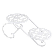 2 Tier Plant Rack Sturdy Metal Flower Holder Rustproof Heavy Duty Plant Shelf Decorative Floor Stand For Indoor Outdoor Use
