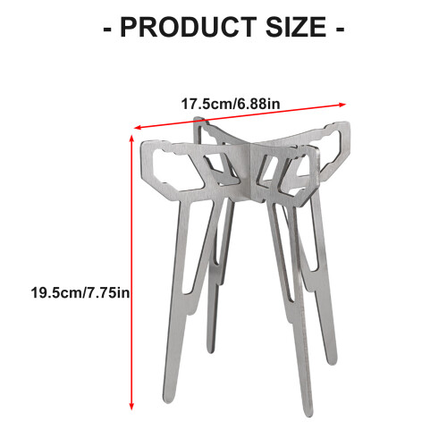 Rusts Resistant Pot Stand with Storage Bag Folding Stainless 2