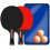 Rubber Racket For Table Tennis Training Paddle With Long Handle Black Handle Ping Pong Bat Set 4