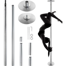 Barra de Dança Profissional-Duoku-45 mm-Aço Inoxidável Robusto-Altura Ajustável-Barra de Fitness Estática Rotativa