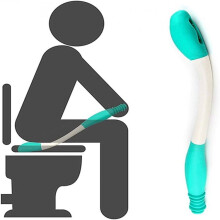 Baguette de nettoyage, poignée en caoutchouc souple avec extrémités flexibles pour une hygiène personnelle optimale, conception ergonomique