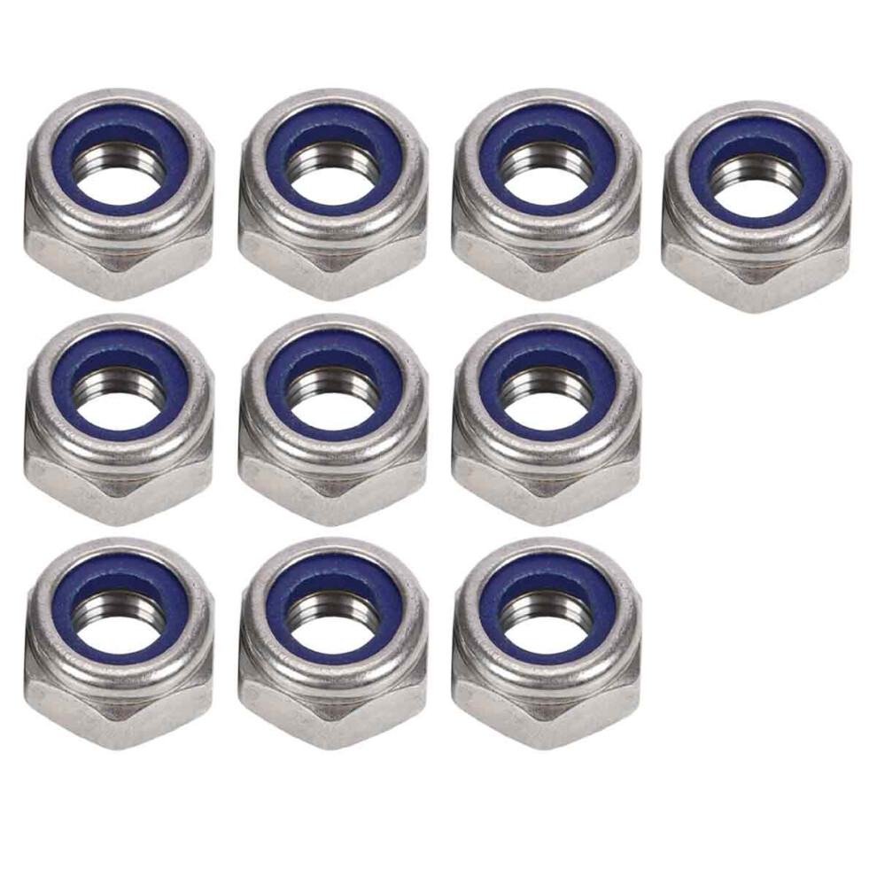 Stainless Steel Reinforcement, M6 Size Nylon Insert Hex Lock Nuts With Long Service Life For Construction Fasteners, Rustproof Security Nuts 9198585270695