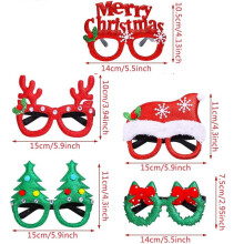 Klassisches Weihnachtsdesign, glitzernde Party-Sonnenbrille in leuchtenden Farben, bezaubernde Weihnachtsbrille für festliche Kostüme