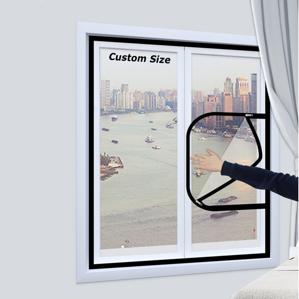 Custom Size Window Protection For Cats With Zipper Selfadhesive Antimosquito Fly Screen Mesh Balcony Window Netting 9119770991201