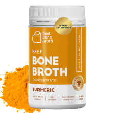 Beef Bone Broth Concentrate with Turmeric | Help Improve Joints, Skin, & Gut | Liquid Collagen Amino Acids | Keto, High Protein, Gluten Free | Made