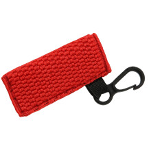 Elastic Lipstick Holder Keychain Clip On Chapsticks-Red