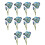 10Pieces Realistic Artificial Flower Height 17.7Inch-Blue BLUE 1