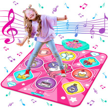 FHNSEL Unicorn Dance Mat,Light Up Dance Pad,Kids Musical Dance Play Mat with Light Up 9 Pattern,Built-in Music, 5 Game Modes,Toys Gifts for 3 4 5 6 7