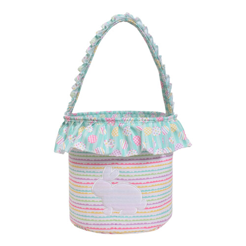 Portable Easters Rabbit Fabric Basket Handheld Kids Toy
