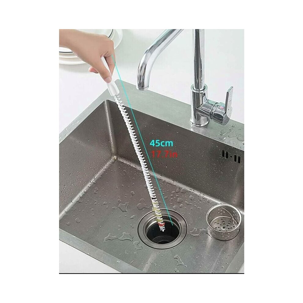 Plumbing Snake, Nylon Bristles For Effective Debris Collection, Bendable Sink Drain Brush For Hassle-Free Clog Removal In Sinks Washbasins 9198585134836