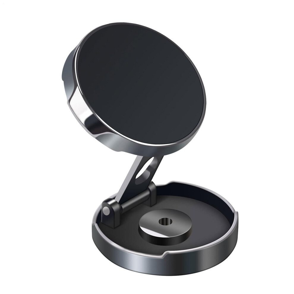 Magnetic Car Phone Mount 360 Rotation Foldable Dashboard Holder Universal Silver 9365049293549