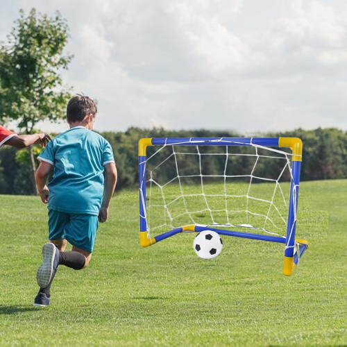 Kids Soccer Ball Junior Training Set With Compact Folding Frame Net Precision Target Durable Sports Structure Atle 1