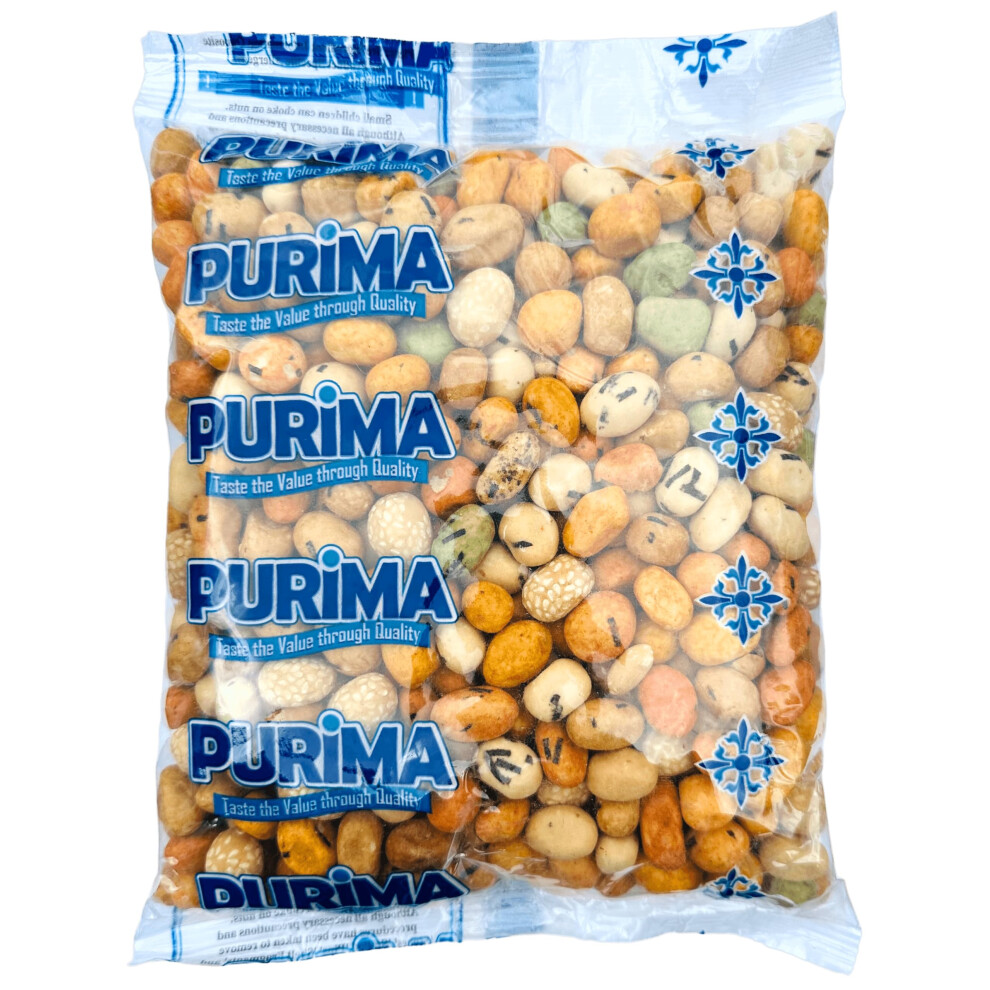 Purima Seaweed Peanuts 1Kg - Mix Of Sea Weed Sesame Soy Chilli Curry Flavoured Crispy Crunchy Coated Peanut Crackers Covered Pea Nuts Penuts Japanese Cracker