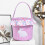 Portable Fabric Storage Basket Floral Rabbit Print Easters 6