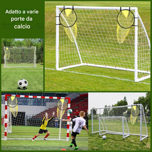 Football Training Net Foldable Soccer Goal Target Net, Throwing Net, 2Pack, Backyard Multipurpose Training Accessory 2