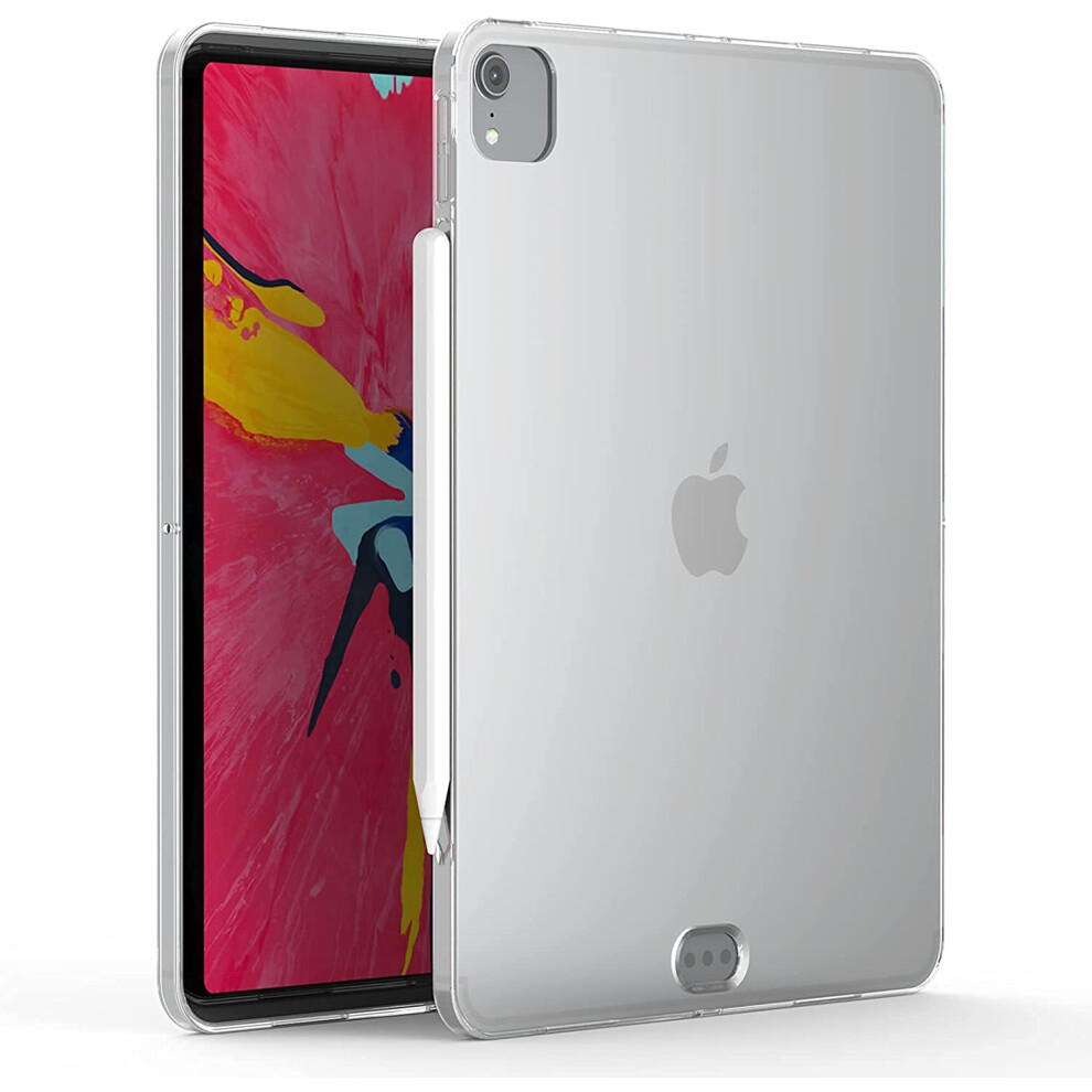 Clear Case For Ipad Pro 11'' 2018/2020, Apple Pencil Charging, Slim Tpu Silicone Shockabsorbing Cover, Clear 9365049294058