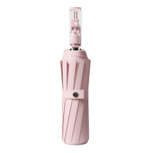 Automatic Open Close 12 Rib Automatic Umbrellas with-Pink