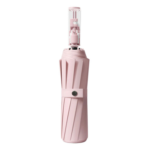 Automatic Open Close 12 Rib Automatic Umbrellas with-Pink