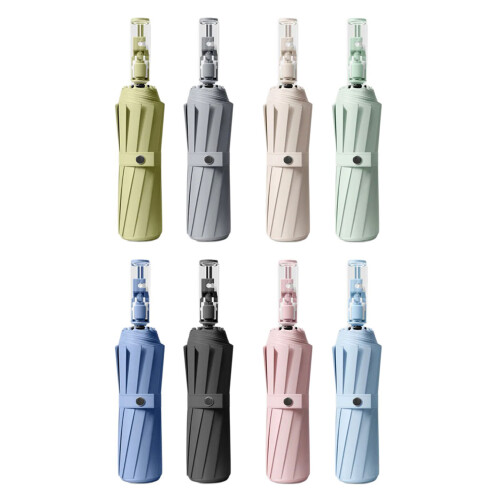 Automatic Open Close 12 Rib Automatic Umbrellas with-Pink 1