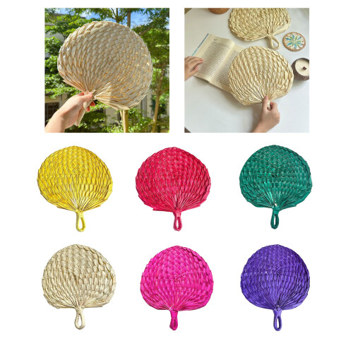 Natural Leaf Craft Decoration Hand Fan Large Size Summer-4 2