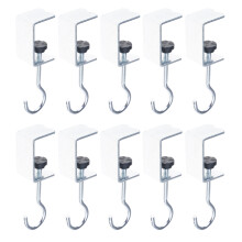 Adjustable 360 Degree Rotating Metal Hook Under Table Edge-10