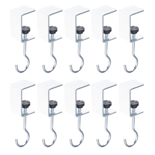 Adjustable 360 Degree Rotating Metal Hook Under Table Edge-10