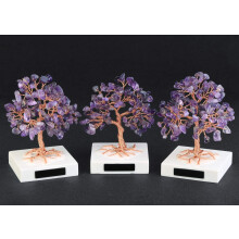 Natuurlijke kristallen boom, amethistkristallen met een helende stenen basis voor positieve energie en voorspoed, handgemaakt met liefde voor